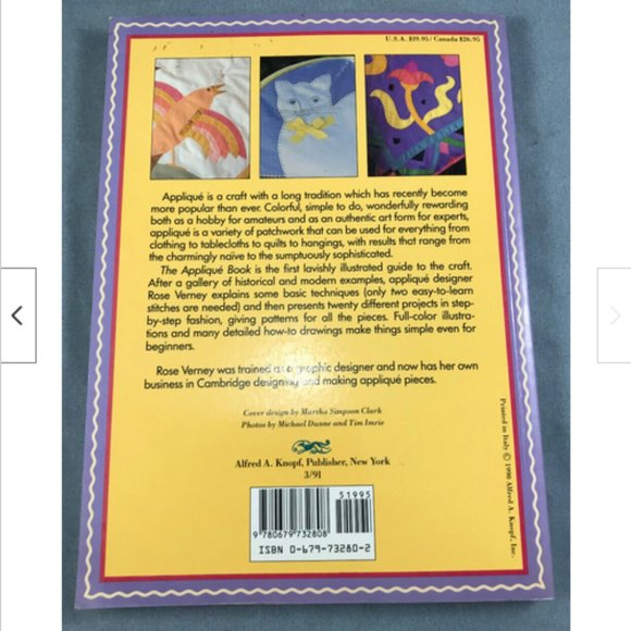How to Applique Book 20 Patterns Quilting Hanging Patchwork Sewing Home Decor - Picture 3 of 3